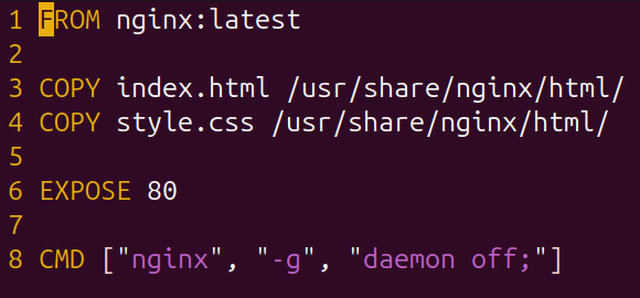 dockerfile code
